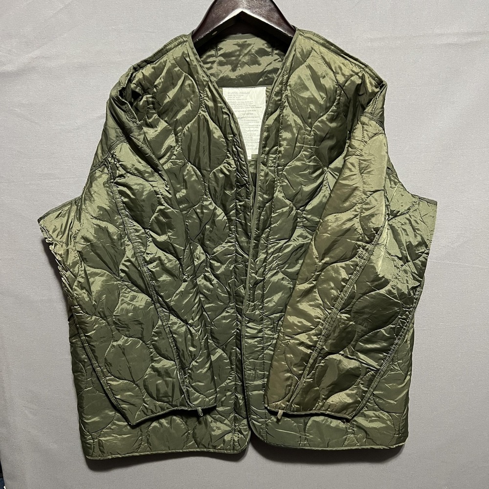 Unicor M65 Jacket Liner Men's L Green Quilted Cold Weather Coat Batting Military